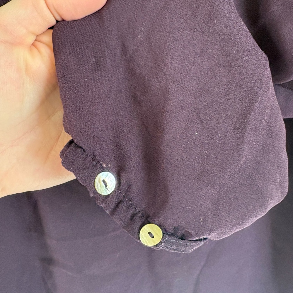 H&M Deep Purple Ruffle Blouse - Picture 7 of 7